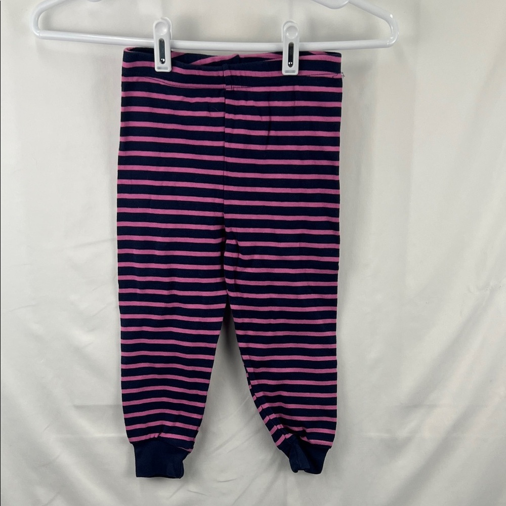 Girl’s Pajama Bottoms - Size 4 to 5 - Pink and Navy Striped